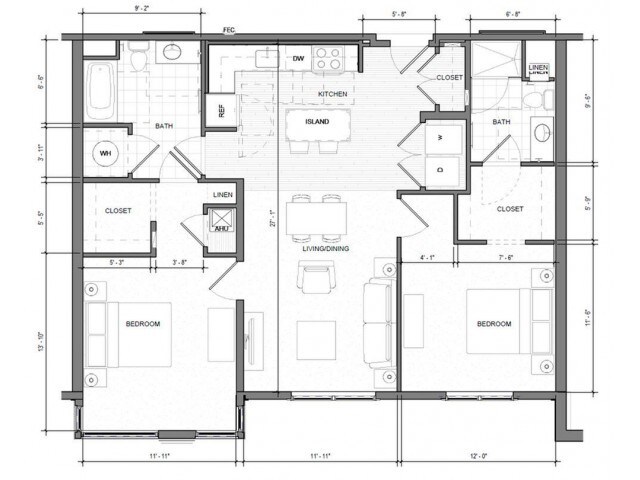 Floor Plan - 2BR-C