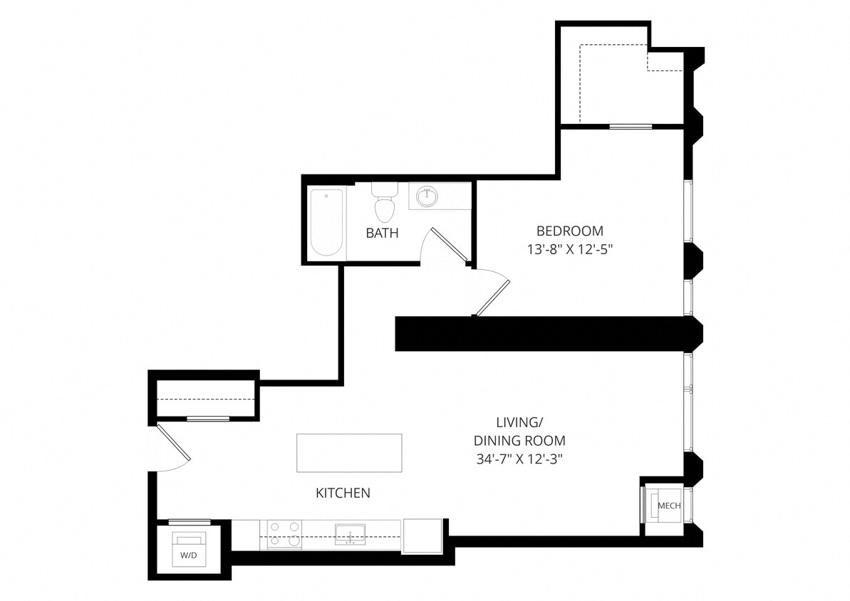 Floor Plan - One Bedroom - a05