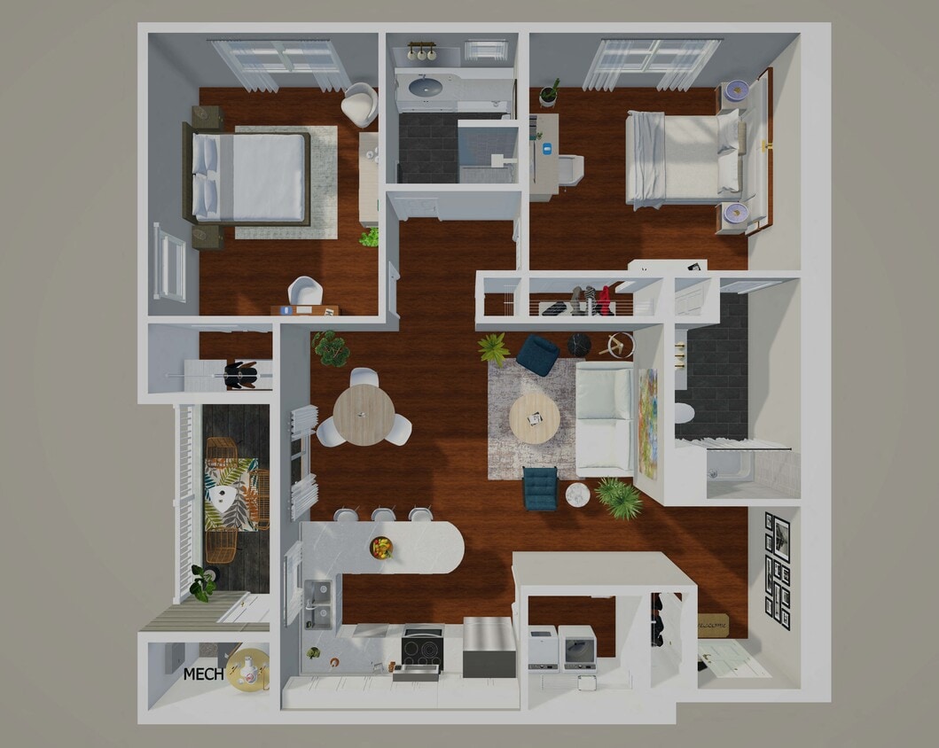 Floor Plan - 2 Bed - Style 4