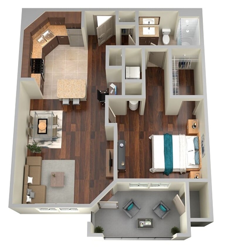 Floor Plan - 1X1C