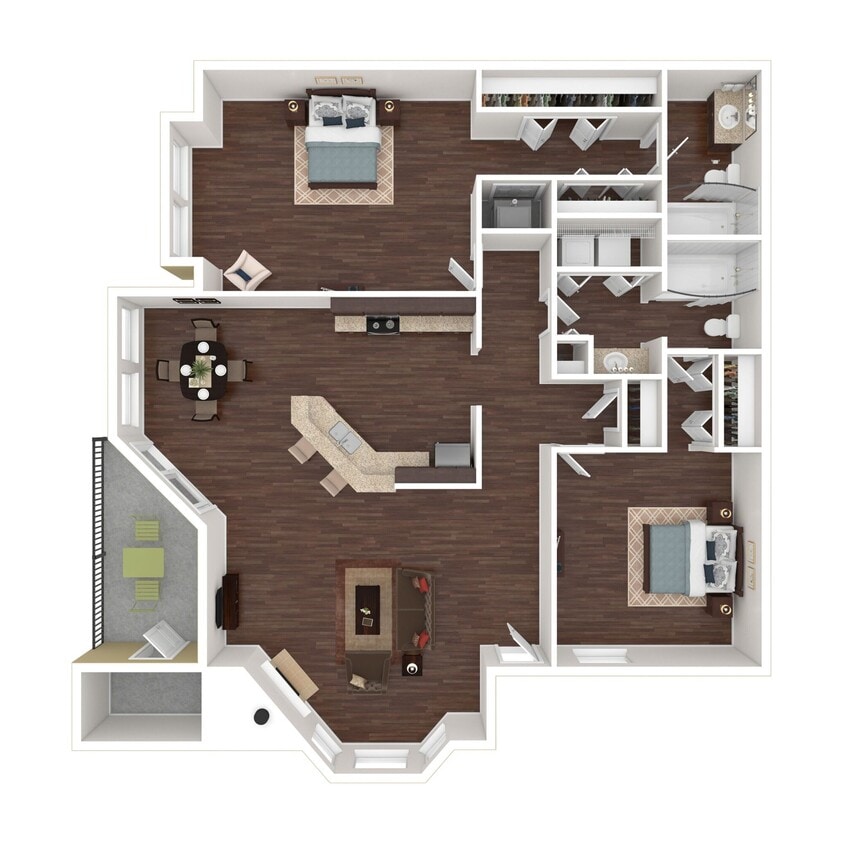 Floor Plan - 2b/2b Georgetown A