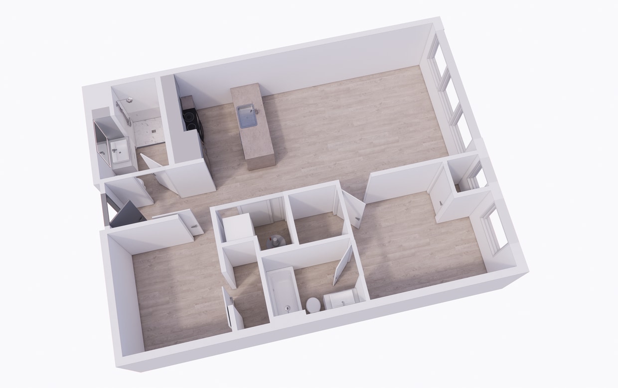 Floor Plan - 2 Bed 2 Bath