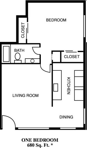 The Elm - 1x1 - 1 Bedroom, 1 Bath