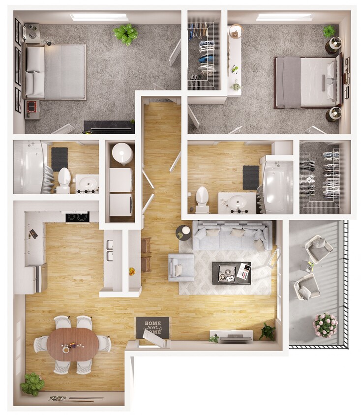 Floor Plan - 2D w/Patio