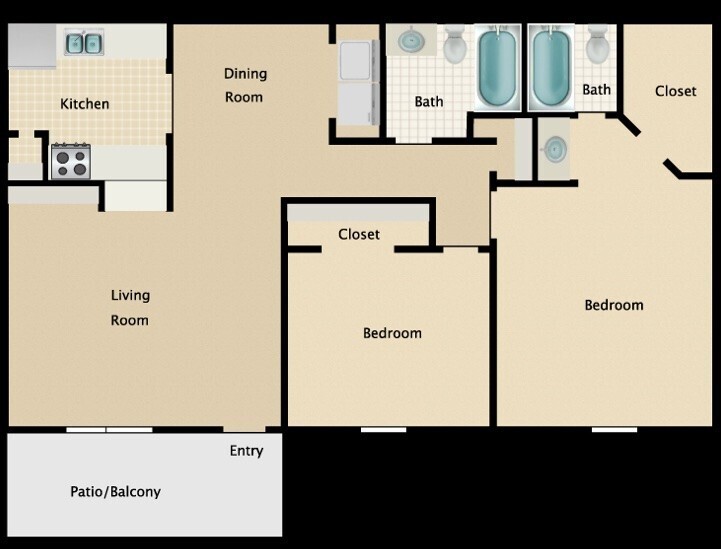 B8_991.jpeg - 2 bedroom 2 bath