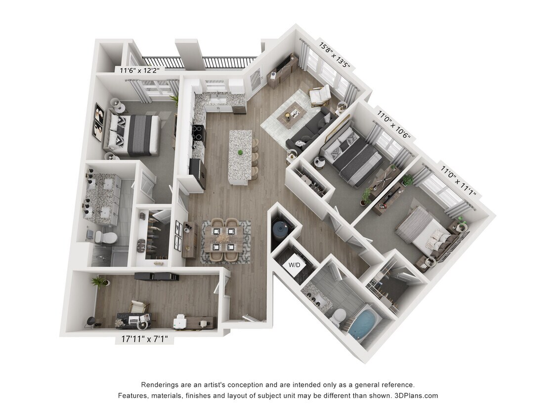 Floor Plan - Arcadian 3BD 2BA