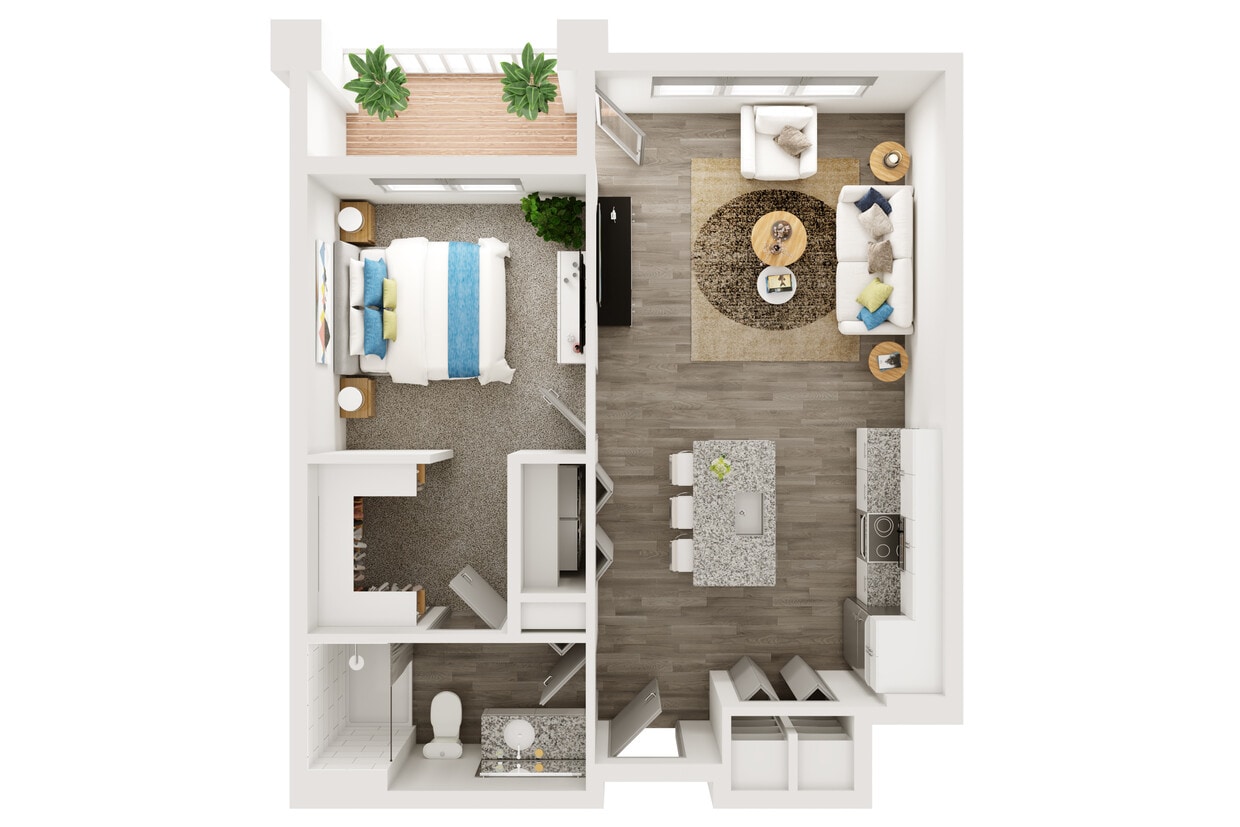 Floor Plan - 1 Bedroom Apartment
