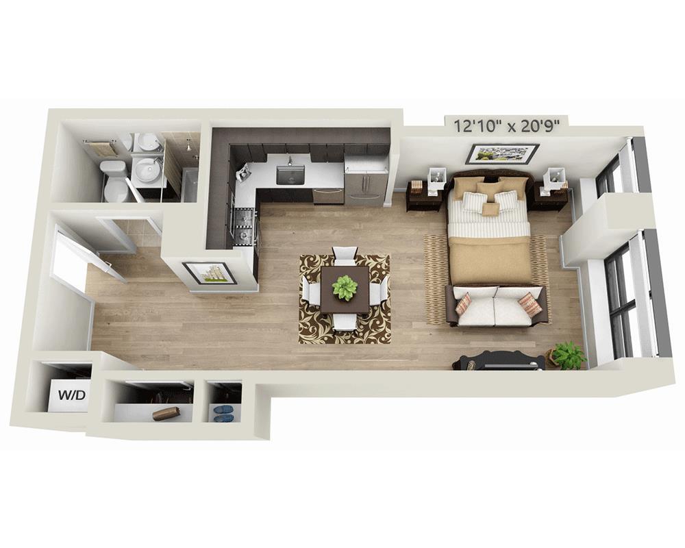 Floor Plan - Studio E1R
