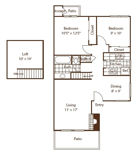 2BR/1BA - B2