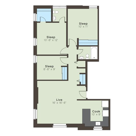 Floor Plan - duke3bd