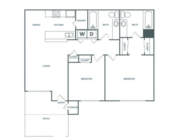 Two Bedroom Two Bathroom - 2x2 1141 Sophisticated