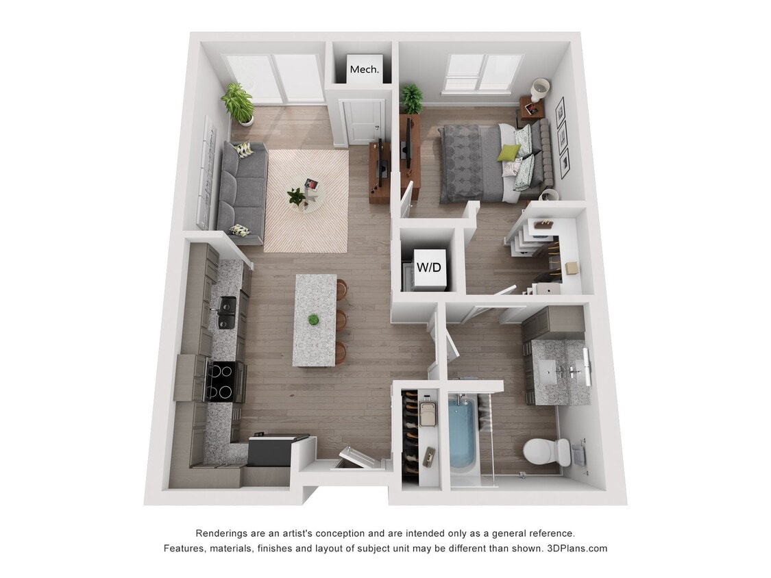 Floor Plan - 1 Bedroom A - 80