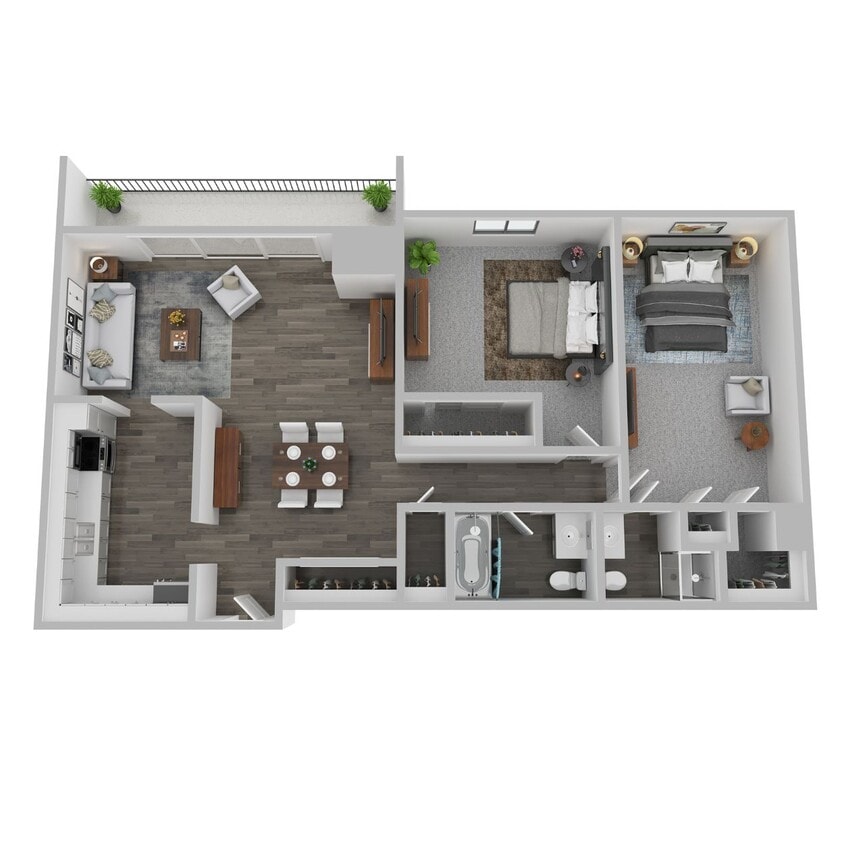 Floor Plan - Two Bedroom Deluxe