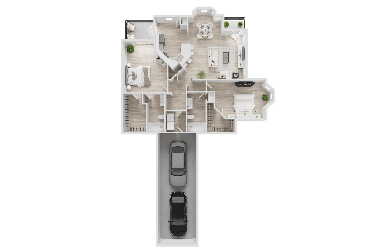 Floor Plan - B3 - Attached Garage