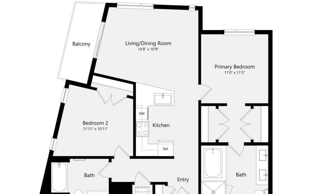 Floor Plan - 2B-C