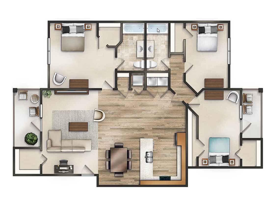 3x2 1509 Jocasse - 3 Bed, 2 Bath