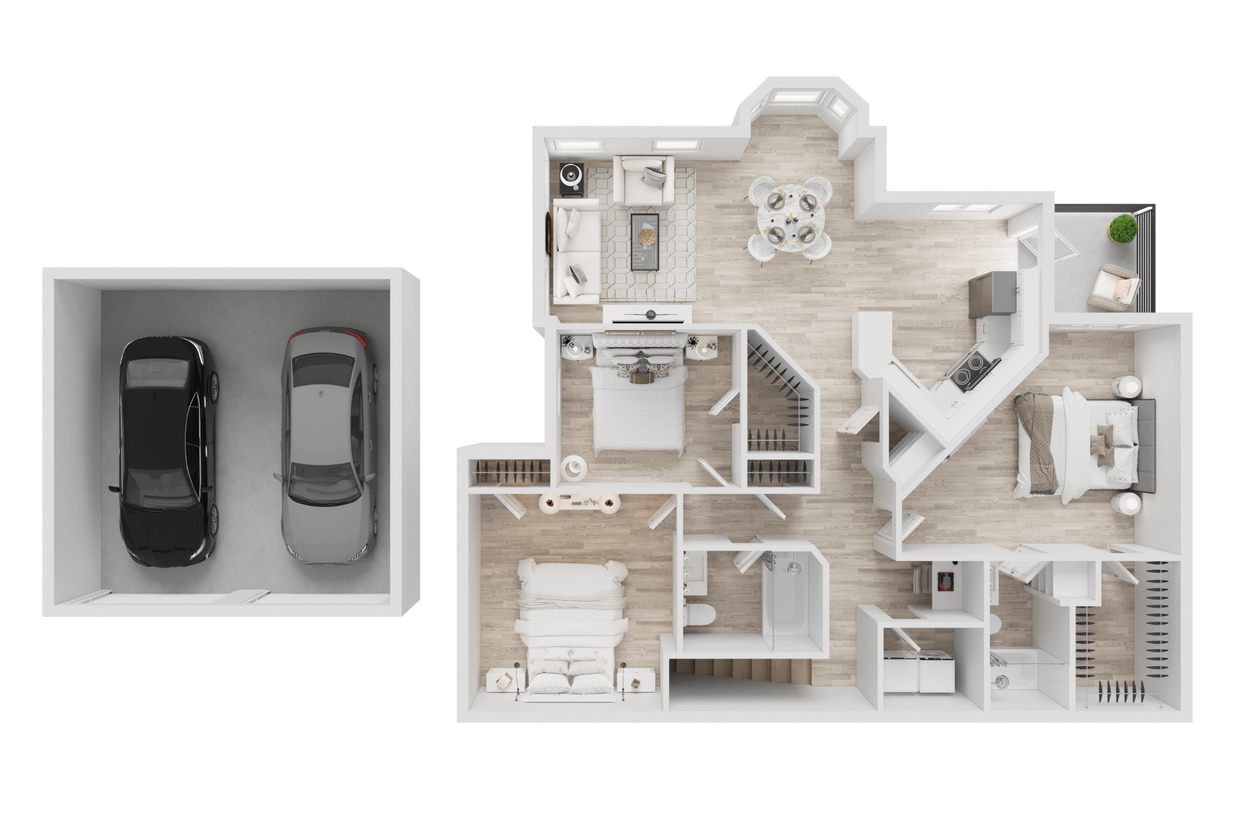 Floor Plan - C1 - Attached Garage