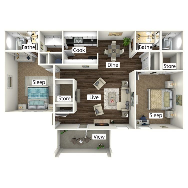 Floor Plan - The Cottage