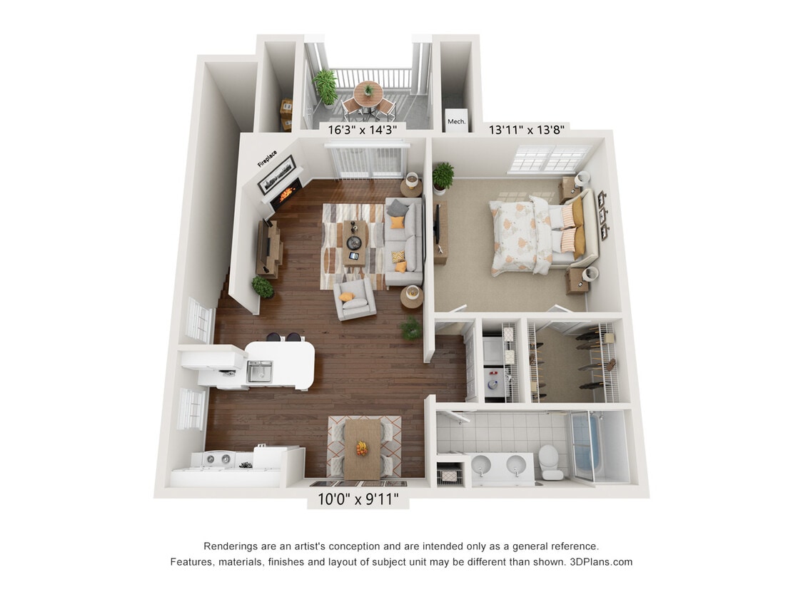 Floor Plan - Upgraded 2 Bedroom 1st floor H2