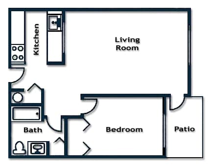 1BR/1BA - 1 Bedroom 1 Bath