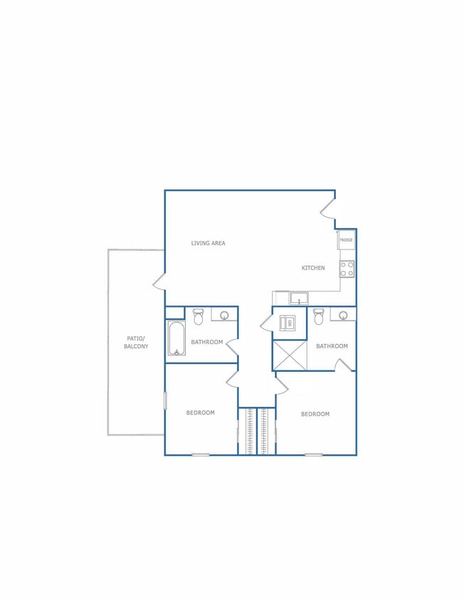 Floor Plan - 2D1-2x2