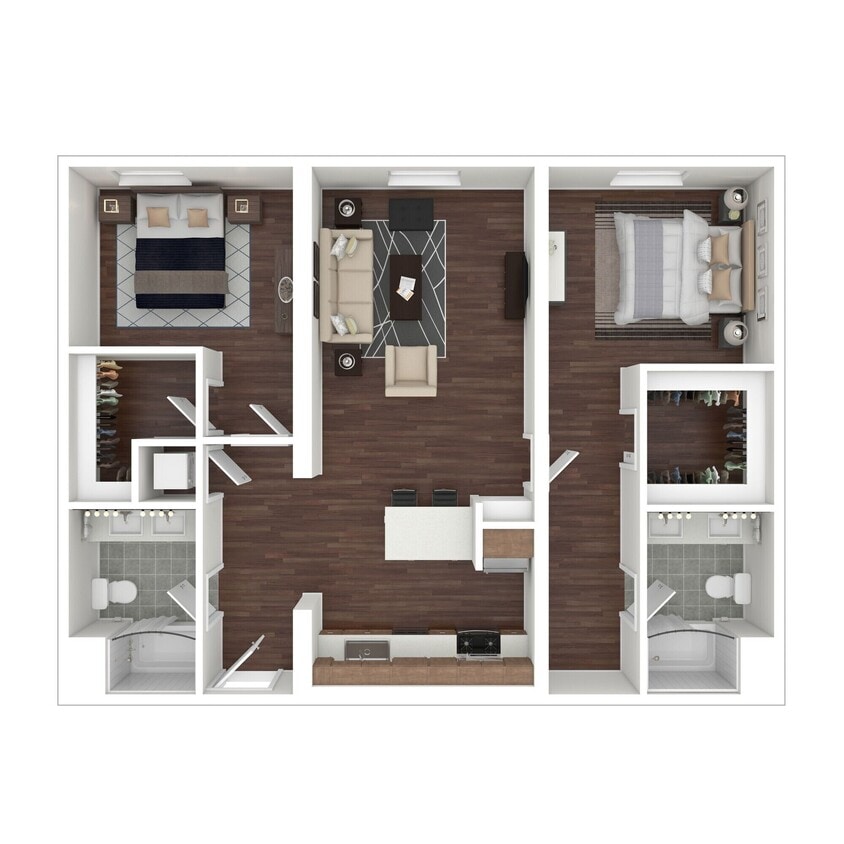 Floor Plan - 2 Bedroom Large