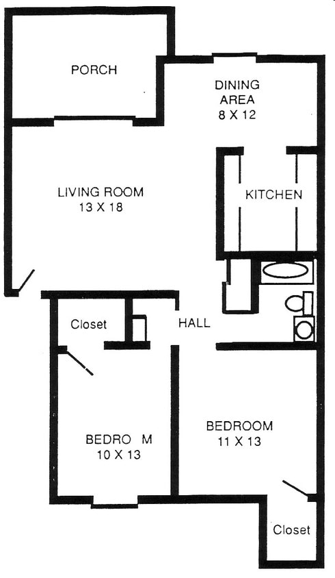 2BR/1BA - Louisa-2A