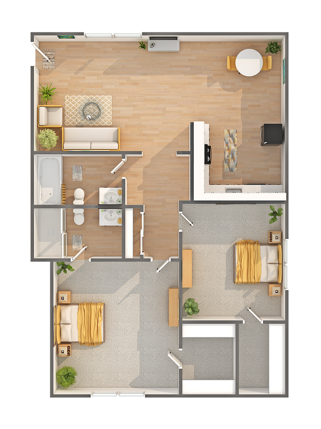 Grove | 2-Bedroom Floorplan - Grove