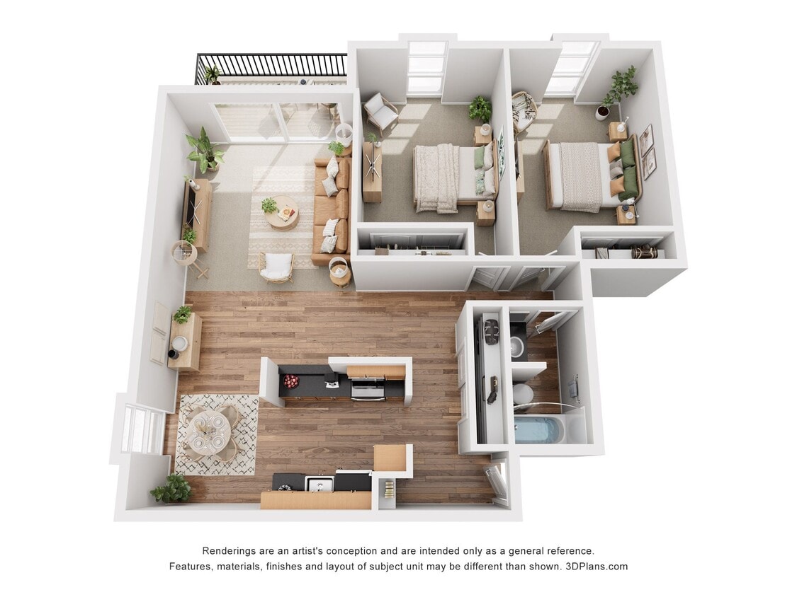 Floor Plan - 2x1 B