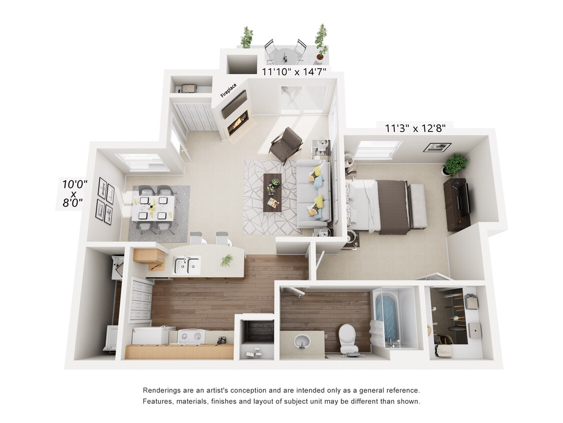 Floor Plan - One Bedroom