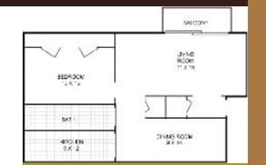 1BR/1BA - 1 Bedroom 1 Bath