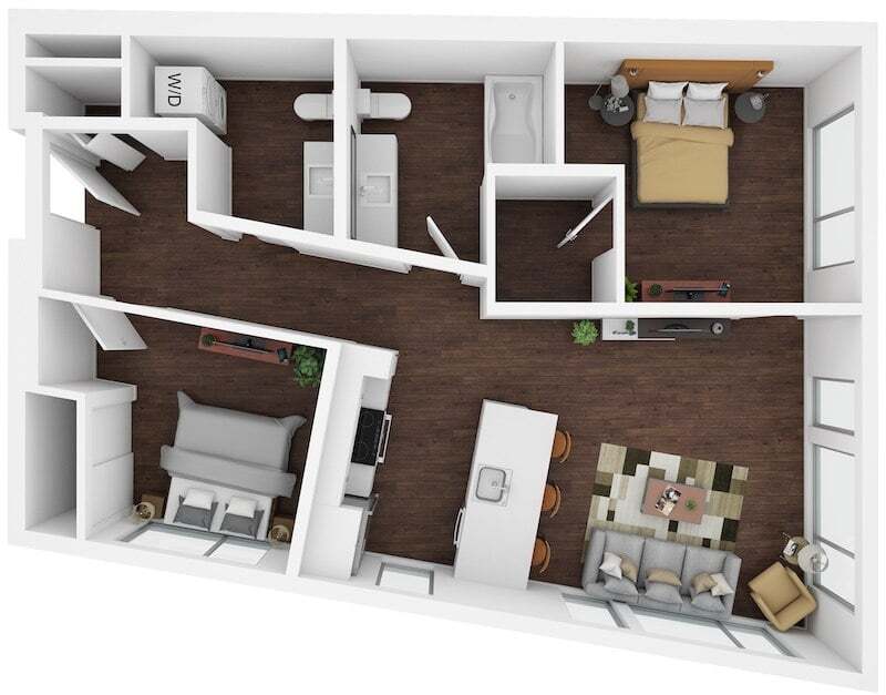 Floor Plan - 2 Bed/2 Bath-F4