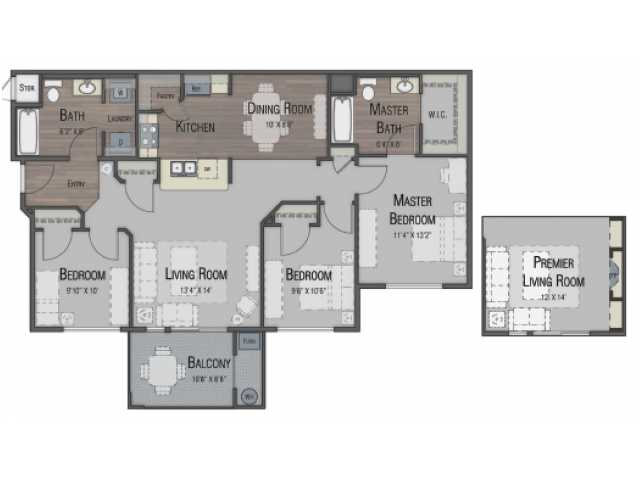 ADA modifications not shown in floorplan image - Coventry Accessible Premier