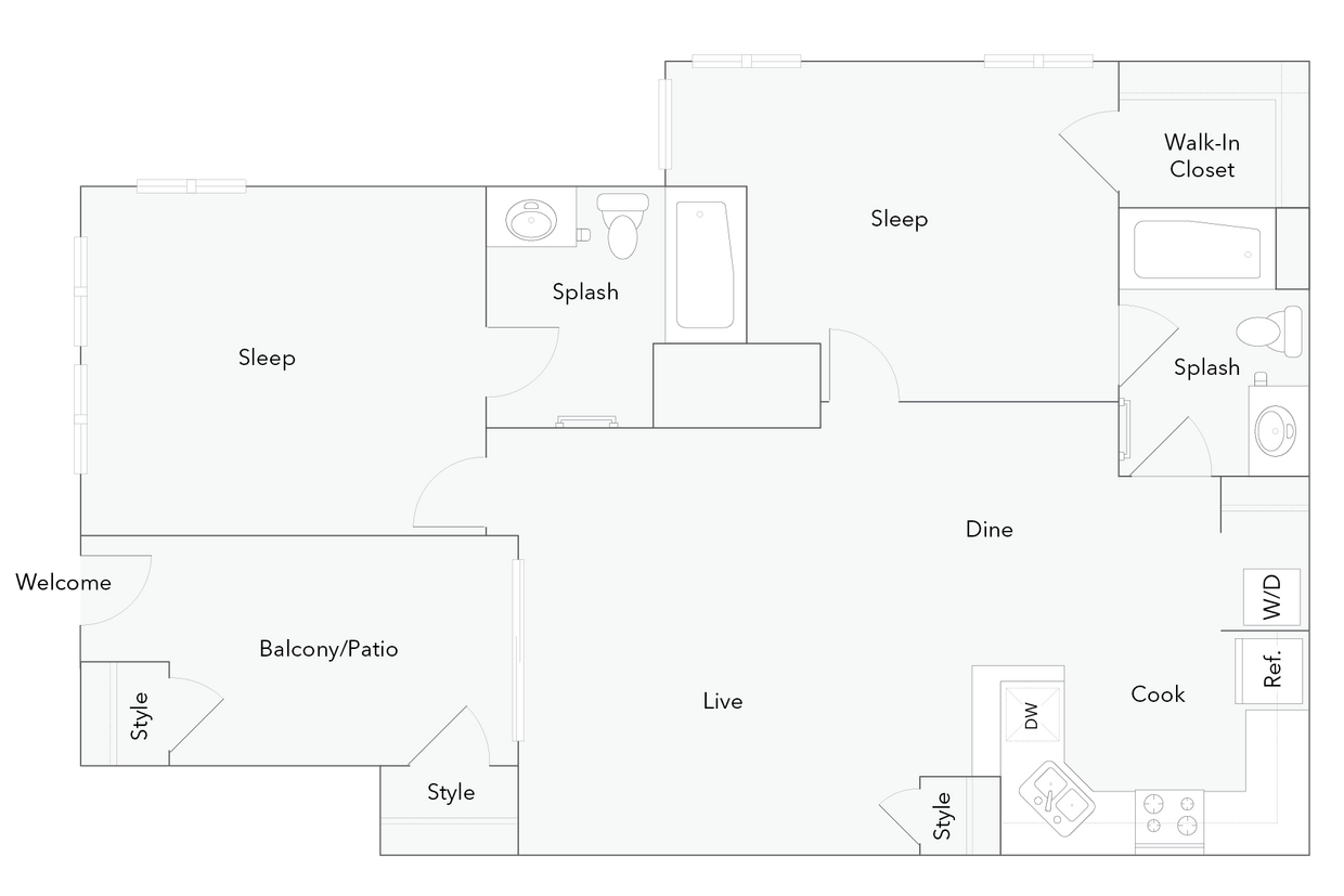 Camden | 2-Bedroom Floorplan - Camden
