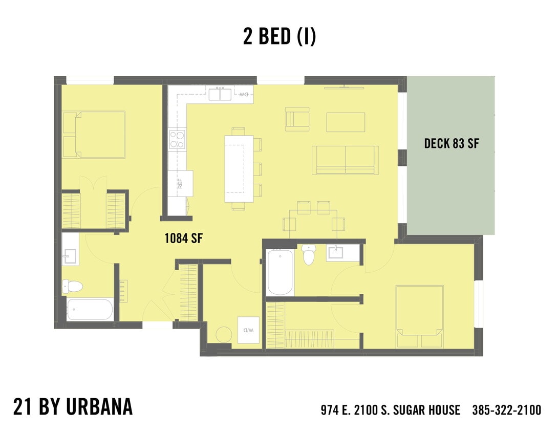 Floor Plan - 2 BED (2I)