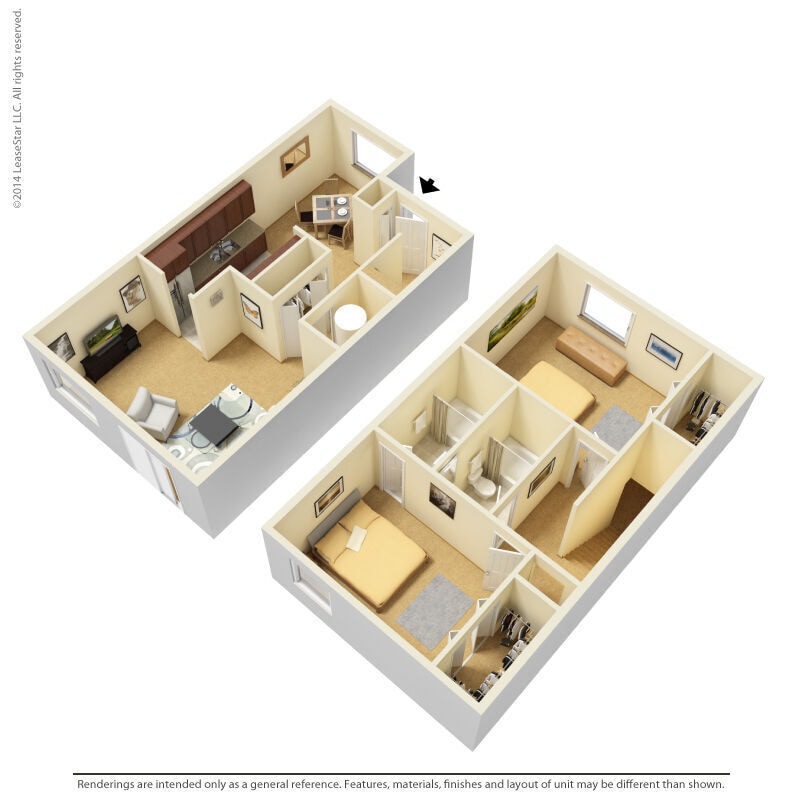 Floor Plan - 2 Bedroom TH B