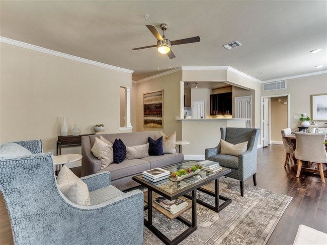 Spacious Living Area - The Caruth Premier Townhome Apartments