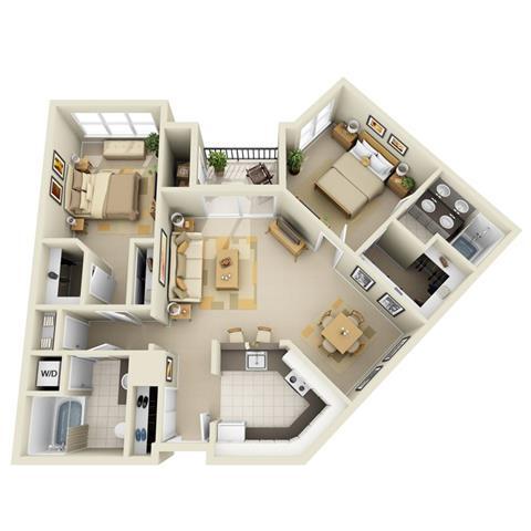 Floor Plan - Mid 2BR C
