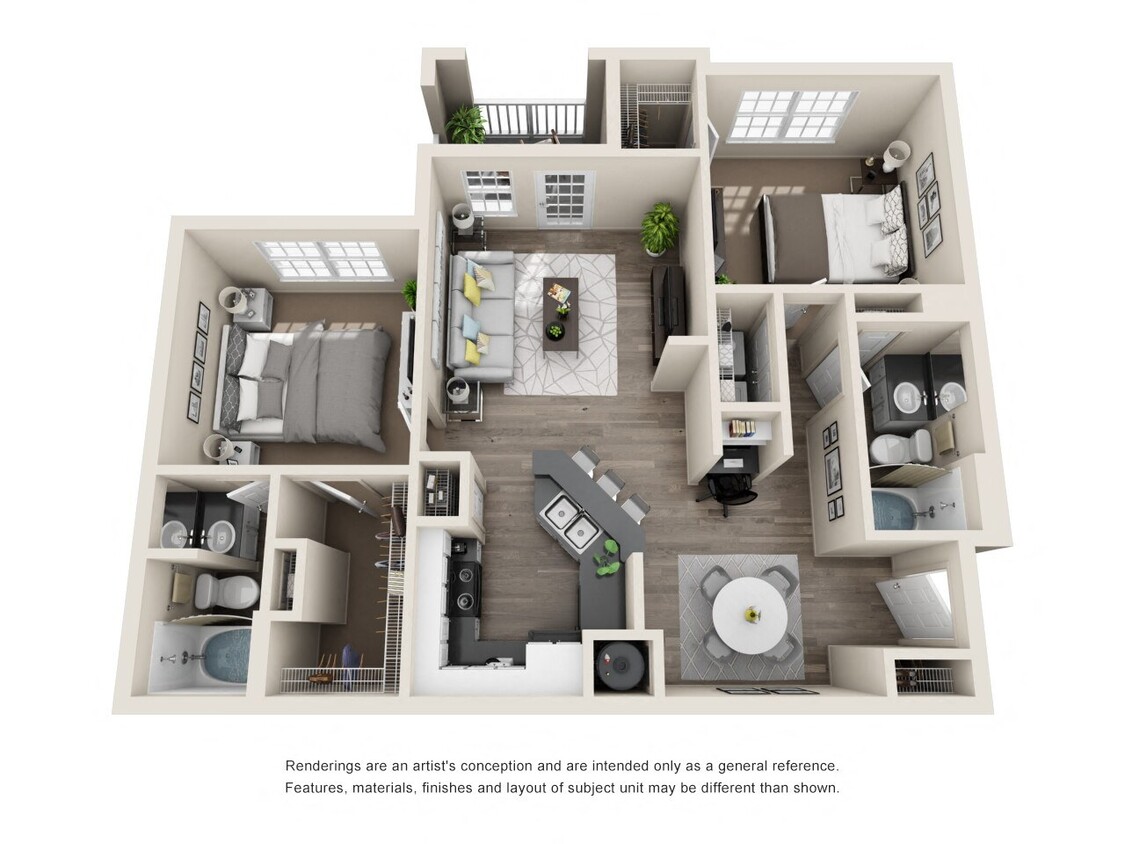 Floor Plan - 2 Bedroom - 2 Bath