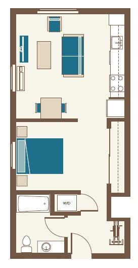 Floor Plan - Urban One Bedroom B3