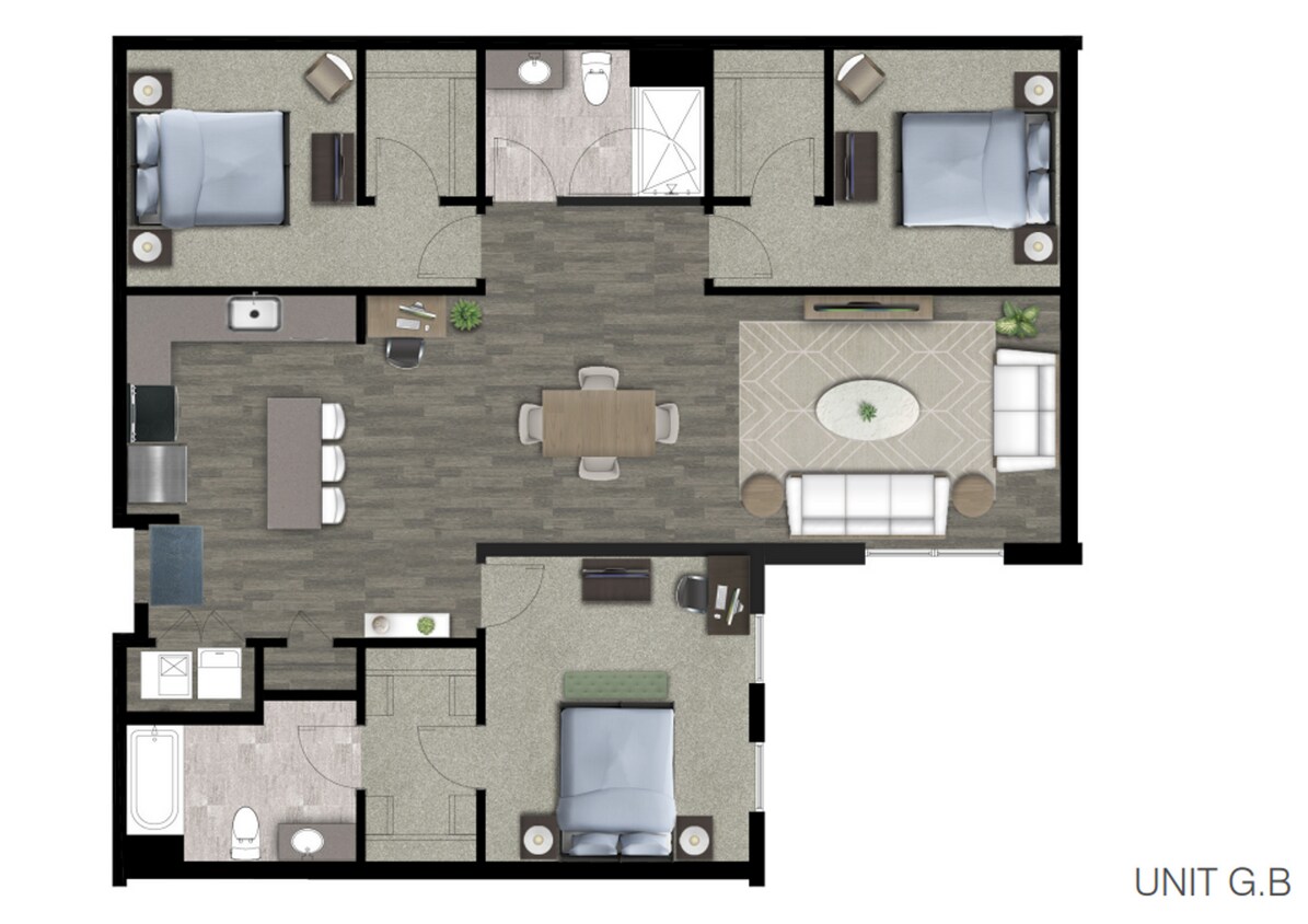 Floor Plan - 3Bedroom/2Bath - G