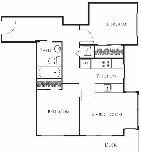 Floor Plan - Micro Two Bed - E1