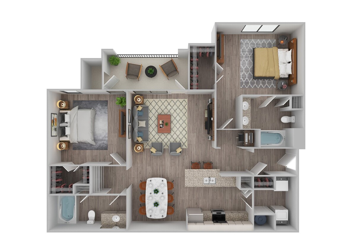 2 Bedroom | 2 Bath | 1074 SF - B2 | Renovated