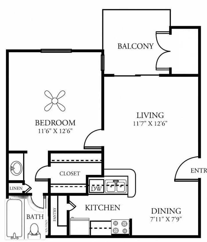 Floor Plan - 1B Renovation 2