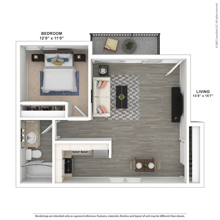 Floor Plan - OneBedroom-PlanP