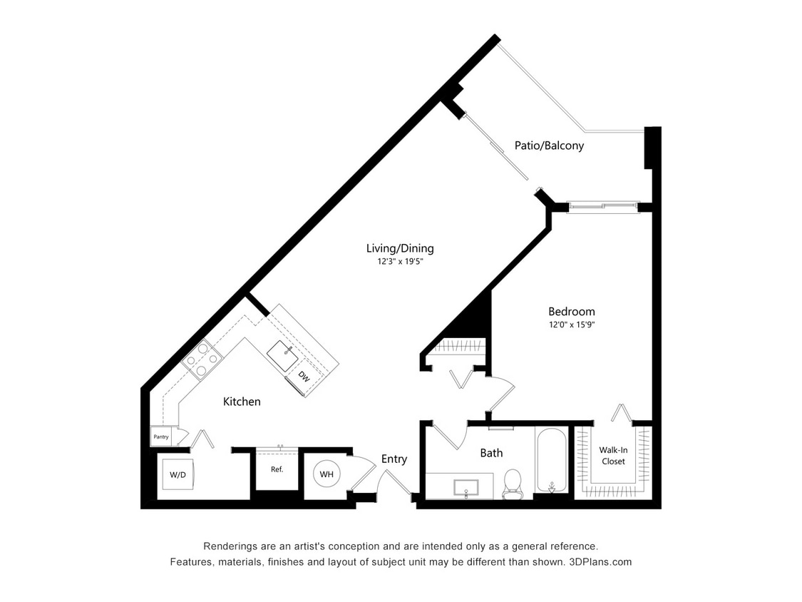 Landmark South_A3.jpg - 1 Bed / 1 Bath
