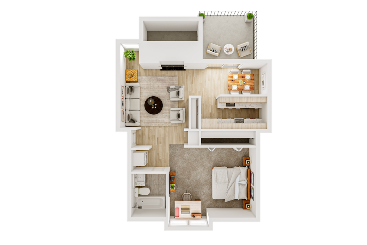 Floor Plan - 252 1X1 B