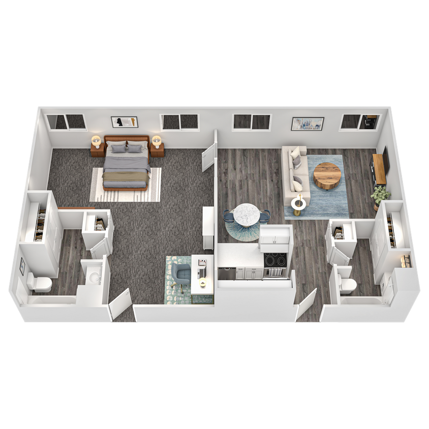 Floor Plan - One Bedroom Suite