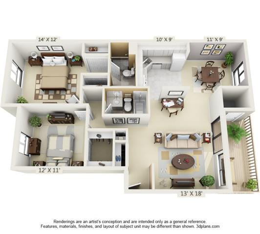 Floor Plan - The Raleigh