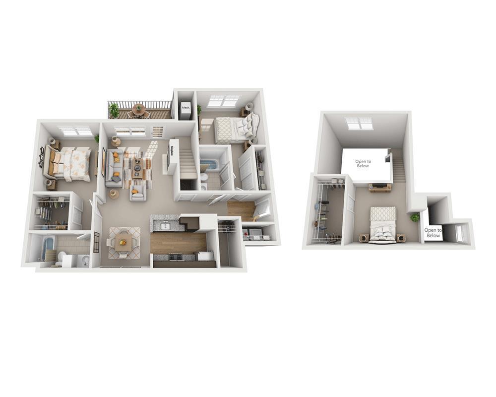 Floor Plan - Bayberry Shores Loft (B2FL)